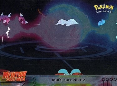 36 Ash's Sacrifice Topps Pokémon The First Movie silver foil