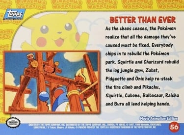 56 Better Than Ever Topps Pokémon The First Movie back