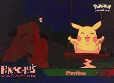 57 Playtime Topps Pokémon The First Movie silver foil