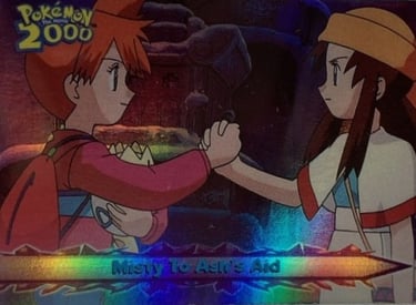 59 Misty To Ash's Aid Topps Pokémon The Movie 2000 rainbow foil