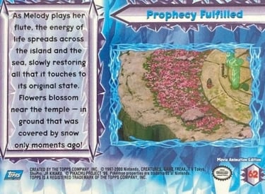 62 Prophecy Fulfilled Topps Pokémon The Movie 2000 back