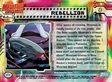8 Rebeillon Topps Pokémon The First Movie back