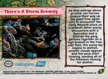 8 There's A Storm Brewing Topps Pokémon The Movie 2000 back