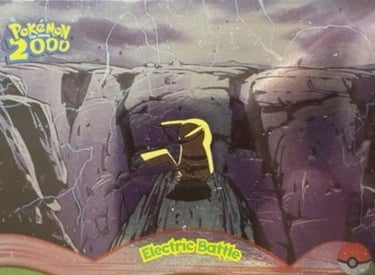 9 Electric Battle Topps Pokémon The Movie 2000 silver foil