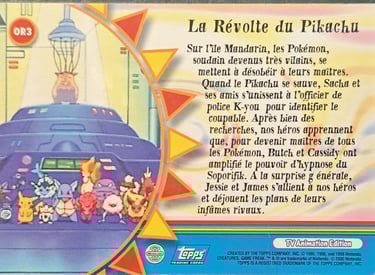 OR3 La révolte de Pikachu topps série 2