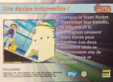 Snaps05 une équipe irrépressible ! topps série 3 Johto