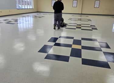 Floor Being Burnished