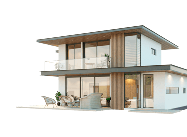 a house with a balcony and a balcony