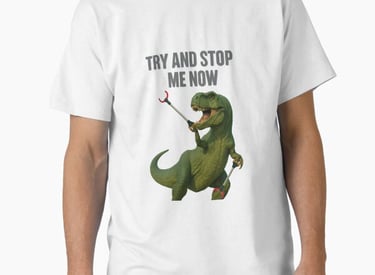 Custom tshirt with dinosaur