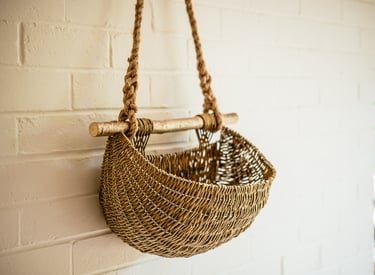 Traditional handwoven Guernsey basket, sustainable willow design