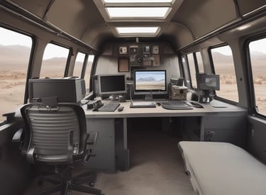 A large industrial storage yard filled with colorful shipping containers and trailers. The containers are stacked and aligned in rows, displaying various brand logos and colors. There are few vehicles parked nearby, and the area seems to be used for logistics or transportation purposes.
