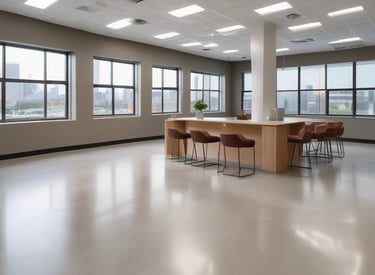 Outdoor patio renovation with clean design and comfortable seating.