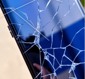 photos d'écrans cassé