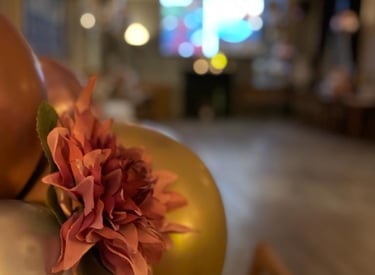 balloons with flowers 