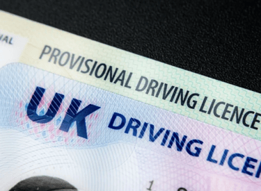 picture of a provisional driving license