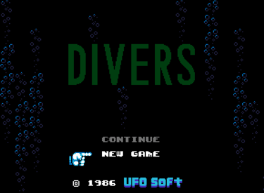 UFO 50 - Divers Title Screen