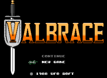 Valbrace Title Screen