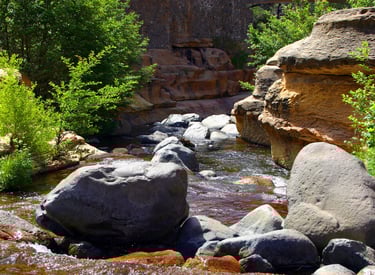 Sedona - Rock Slide Park is a water slide in Oak Creek, in a beautiful canyon