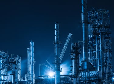 a large industrial plant with a lot of machinery