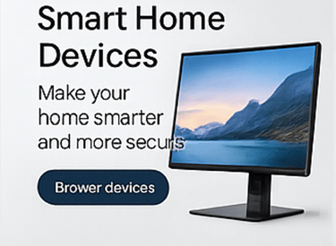Innovative devices for a smarter living environment. From voice-controlled lighting to security cam