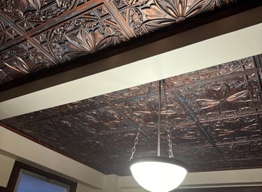 ceiling with ceiling tiles