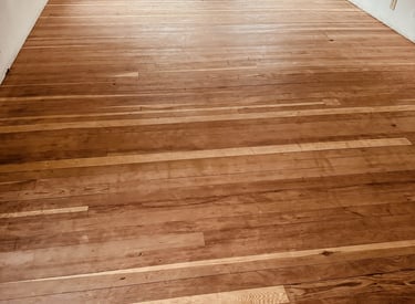 renovated redwood floor