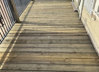 renovated wooden deck