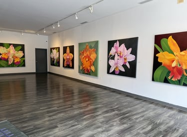  museum-scale monumental botanical art by Christine Knize at Dalton Gallery, SC