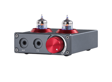 a pair of two red valve valves with red knobs