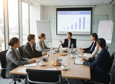 recruitment consultancy team discussion in office