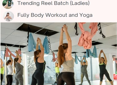 dance workout classes, Bollywood dance fitness, trending reel batch, ladies fitness batch,