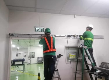 Our team doing preventive maintenance work.