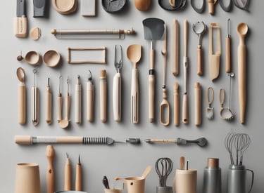 An assortment of stylish dining ware set on a table.