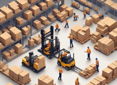 A diverse team of workers engaged in general labour tasks.