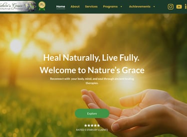 Holistic Healing Website with Natural Energy