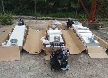 a group of three boxes of boxes with boxes of boxes