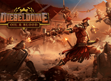 DIESELDOME keyart - a boomer shooter meets survivors-like indie game
