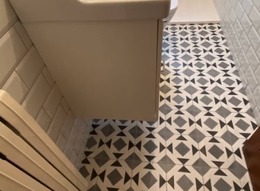 sol carreaux de ciment salle de bain