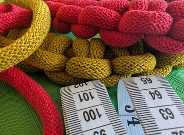 a bunch of yarn yarn and measuring tape measure tape measure tape measure tape measure tape