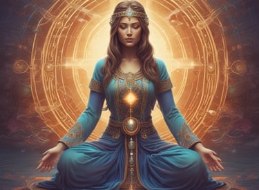 A softly glowing heart-shaped light floating gently in a dark, serene room.