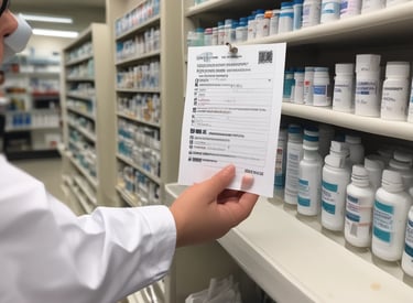 A vertical sign for a pharmacy with the word 'APOTIK' in blue neon letters mounted on the side of a building. The building has a weathered appearance with plants growing nearby, adding a touch of greenery.