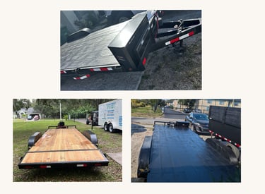 Flatbed Trailer Rental and junk removal