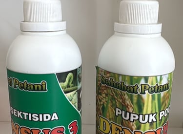 two bottles of liquid and a bottle of liquid