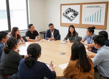 A close-up view of a network server or data center with numerous cables and connections. Orange cables are neatly arranged in the foreground, while various ports and connectors are visible in the background.
