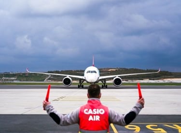 Casio Air Service handling aircraft