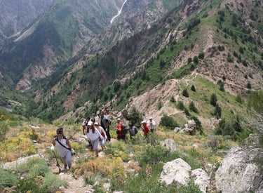 Chimgan, Hiking People, Tashkent, Uzbekistan