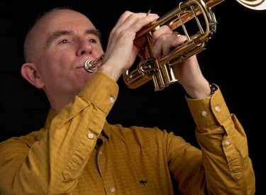 Michael Lawlor playing trumpet