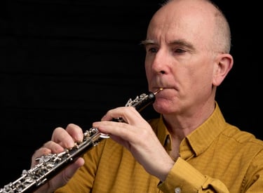 Michael Lawlor playing oboe
