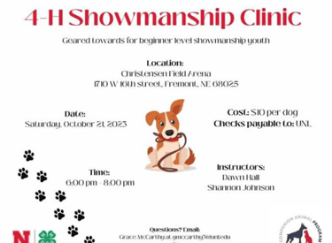 4H Showmanship seminar at the show, Platte Valley Kennel Club Christensen Field Fremont Nebraska