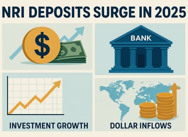 NRI deposit surge in Indian banks in 2025 with dollar inflows and investment growth.